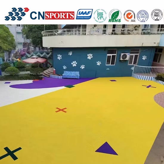 Suelo de caucho EPDM para patio de recreo al aire libre colorido Suelo de ejercicio de fitness de gránulos de caucho EPDM